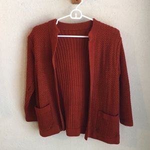 Gorgeous Burnt Orange Cardigan with pockets